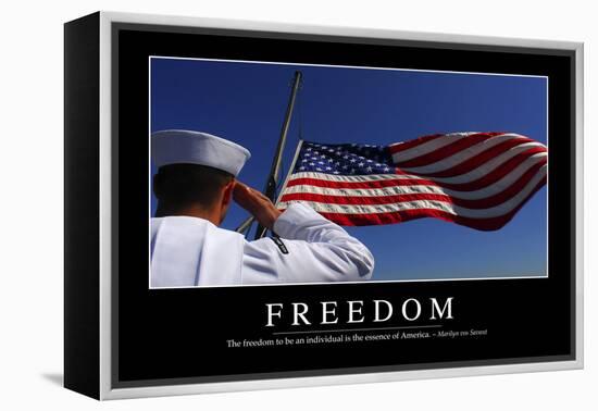 Freedom: Inspirational Quote and Motivational Poster-null-Framed Premier Image Canvas