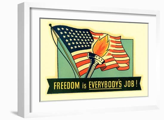Freedom is Everybody's Job-null-Framed Art Print