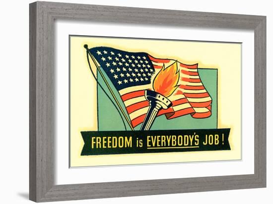 Freedom is Everybody's Job-null-Framed Premium Giclee Print
