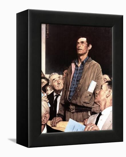 "Freedom Of Speech", February 21,1943-Norman Rockwell-Framed Premier Image Canvas