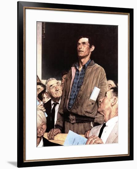 "Freedom Of Speech", February 21,1943-Norman Rockwell-Framed Giclee Print