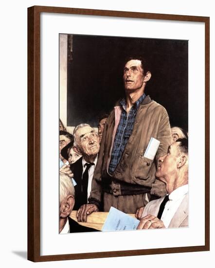 "Freedom Of Speech", February 21,1943-Norman Rockwell-Framed Giclee Print