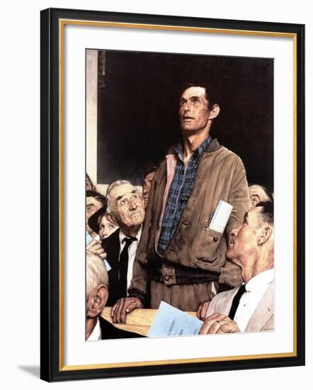 "Freedom Of Speech", February 21,1943-Norman Rockwell-Framed Giclee Print