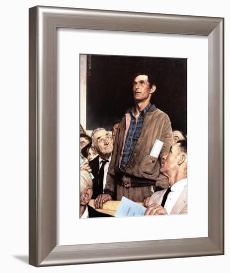 "Freedom Of Speech", February 21,1943-Norman Rockwell-Framed Giclee Print