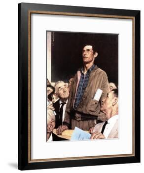 "Freedom Of Speech", February 21,1943-Norman Rockwell-Framed Giclee Print