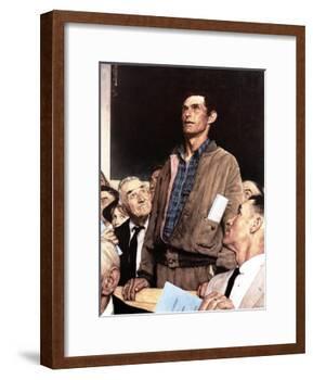 "Freedom Of Speech", February 21,1943-Norman Rockwell-Framed Giclee Print