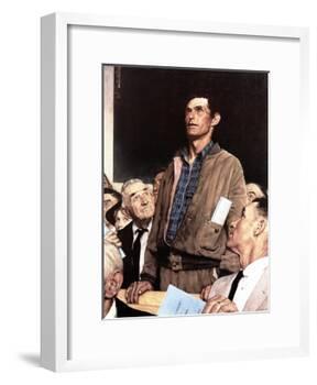 "Freedom Of Speech", February 21,1943-Norman Rockwell-Framed Giclee Print