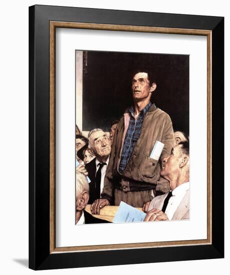 "Freedom Of Speech", February 21,1943-Norman Rockwell-Framed Giclee Print