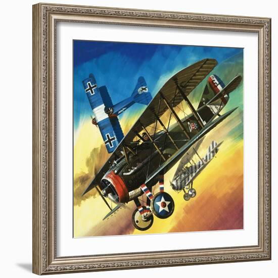 Freedom of the Skies: Yankee Super Ace. Edward Rickenbacker-Wilf Hardy-Framed Giclee Print