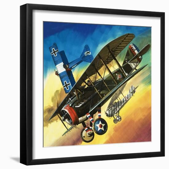 Freedom of the Skies: Yankee Super Ace. Edward Rickenbacker-Wilf Hardy-Framed Giclee Print