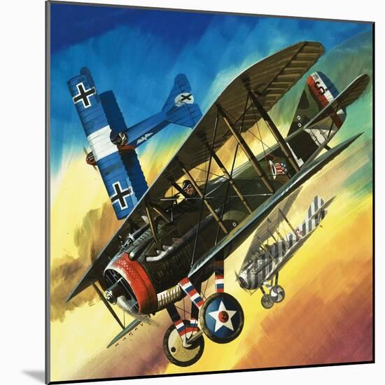 Freedom of the Skies: Yankee Super Ace. Edward Rickenbacker-Wilf Hardy-Mounted Giclee Print