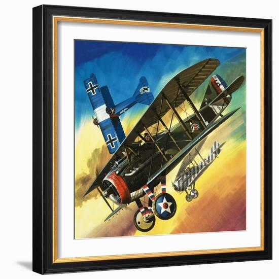 Freedom of the Skies: Yankee Super Ace. Edward Rickenbacker-Wilf Hardy-Framed Giclee Print