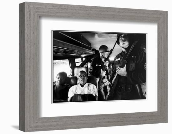 Freedom Riders Julia Aaron and David Dennis on Interstate Bus from Montgomery, AL to Jackson, MS-Paul Schutzer-Framed Photographic Print