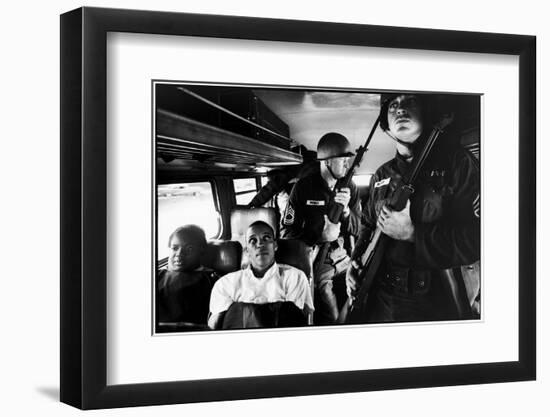 Freedom Riders Julia Aaron and David Dennis on Interstate Bus from Montgomery, AL to Jackson, MS-Paul Schutzer-Framed Photographic Print