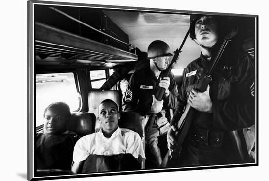Freedom Riders Julia Aaron and David Dennis on Interstate Bus from Montgomery, AL to Jackson, MS-Paul Schutzer-Mounted Photographic Print