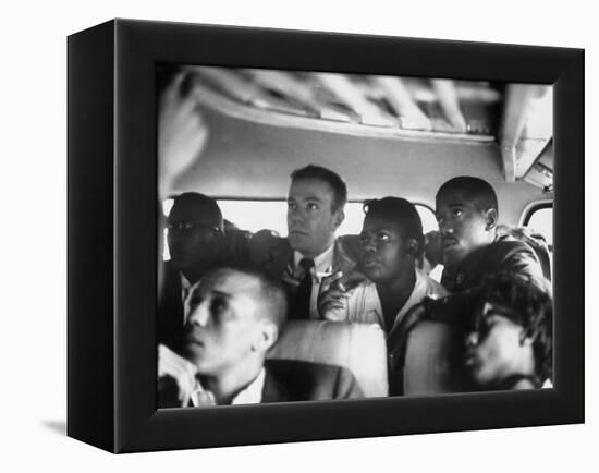 Freedom Riders on a Bus Making a Test Trip into Mississippi-null-Framed Premier Image Canvas