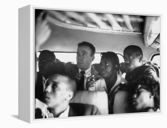 Freedom Riders on a Bus Making a Test Trip into Mississippi-null-Framed Premier Image Canvas