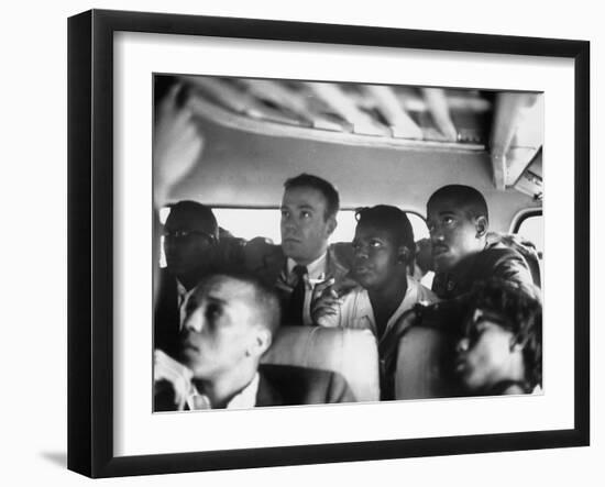 Freedom Riders on a Bus Making a Test Trip into Mississippi-null-Framed Photographic Print