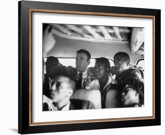 Freedom Riders on a Bus Making a Test Trip into Mississippi-null-Framed Photographic Print