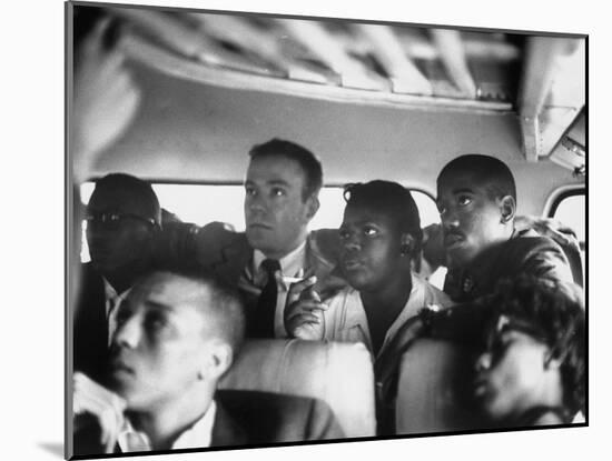 Freedom Riders on a Bus Making a Test Trip into Mississippi-null-Mounted Photographic Print