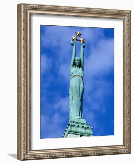 Freedom Statue in Riga, Latvia-Janis Miglavs-Framed Photographic Print