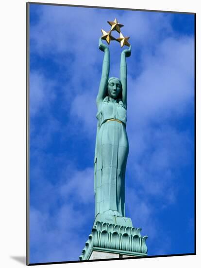 Freedom Statue in Riga, Latvia-Janis Miglavs-Mounted Photographic Print