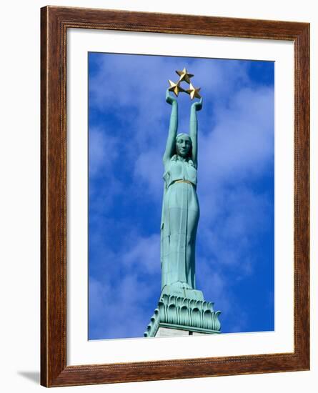 Freedom Statue in Riga, Latvia-Janis Miglavs-Framed Photographic Print