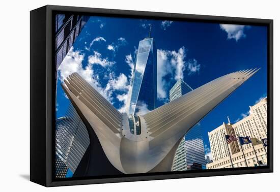 Freedom Tower and Oculos - seen from World Trade Center, NY, NY-null-Framed Premier Image Canvas