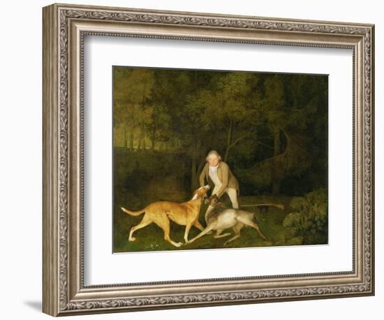 Freeman, the Earl of Clarendon's Gamekeeper, with a Dying Doe and Hound, 1800-George Stubbs-Framed Giclee Print