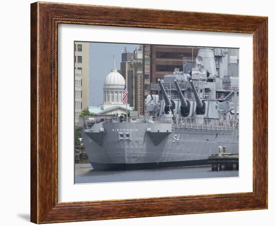 Freemason Harbor, Battleship Uss Wisconsin Museum, Norfolk, Virginia, Usa-Cindy Miller Hopkins-Framed Photographic Print