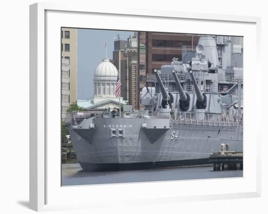 Freemason Harbor, Battleship Uss Wisconsin Museum, Norfolk, Virginia, Usa-Cindy Miller Hopkins-Framed Photographic Print