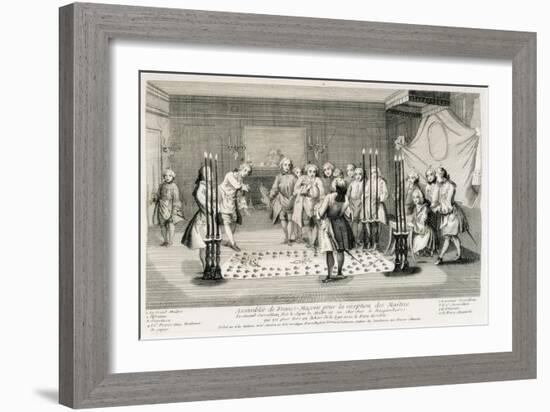 Freemasonry Assembly to Receive the Masters-null-Framed Art Print