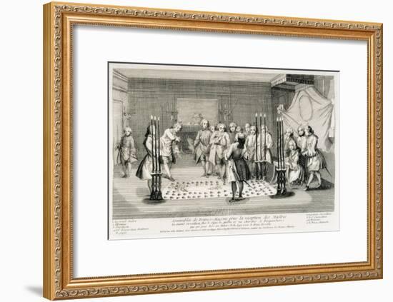 Freemasonry Assembly to Receive the Masters-null-Framed Art Print