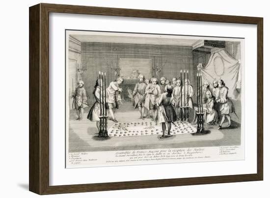 Freemasonry Assembly to Receive the Masters-null-Framed Art Print