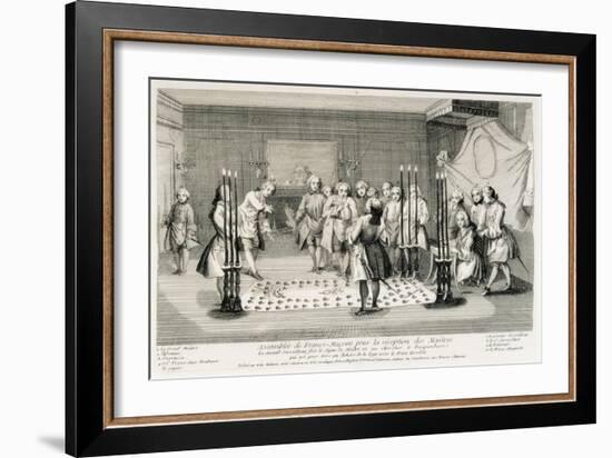 Freemasonry Assembly to Receive the Masters-null-Framed Art Print