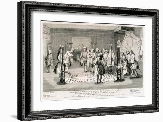 Freemasonry Assembly to Receive the Masters-null-Framed Art Print