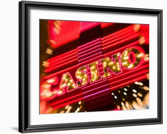 Freemont Street Experience, Downtown Binion's Horseshoe Casino, Las Vegas, Nevada, USA-Walter Bibikow-Framed Photographic Print