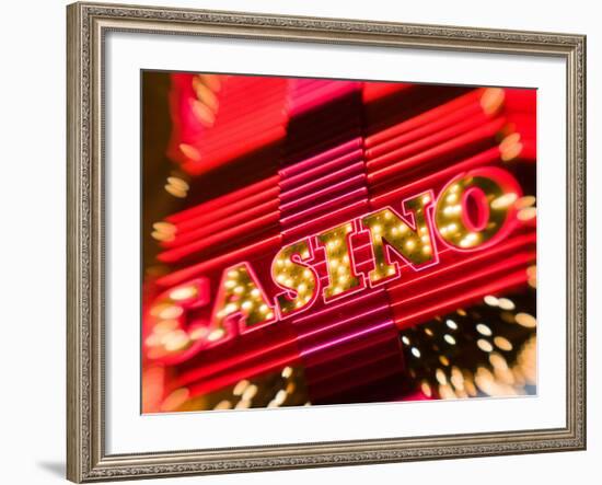 Freemont Street Experience, Downtown Binion's Horseshoe Casino, Las Vegas, Nevada, USA-Walter Bibikow-Framed Photographic Print