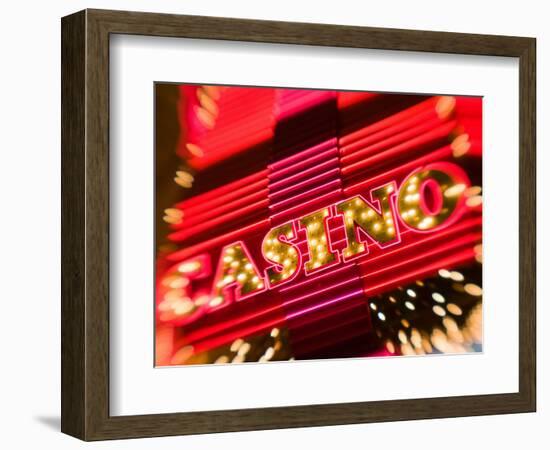 Freemont Street Experience, Downtown Binion's Horseshoe Casino, Las Vegas, Nevada, USA-Walter Bibikow-Framed Photographic Print