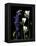 Freesia and Delphinium on Black Background-Anna Miller-Framed Premier Image Canvas