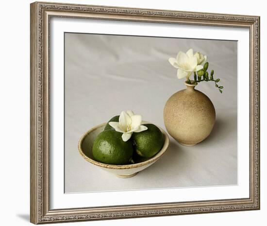 Freesia and Limes-Florence Rouquette-Framed Art Print