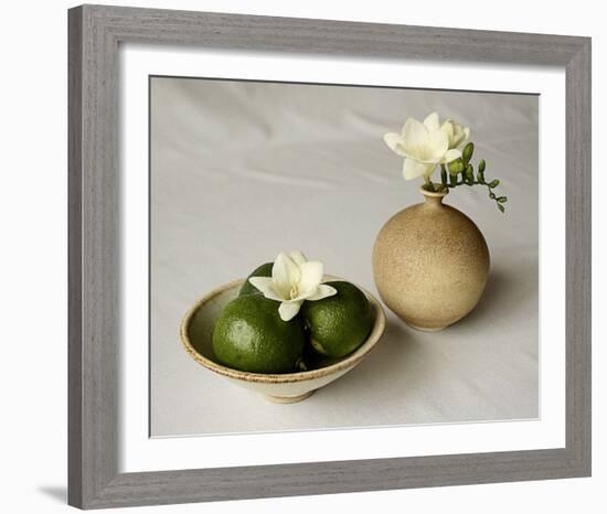 Freesia and Limes-Florence Rouquette-Framed Art Print