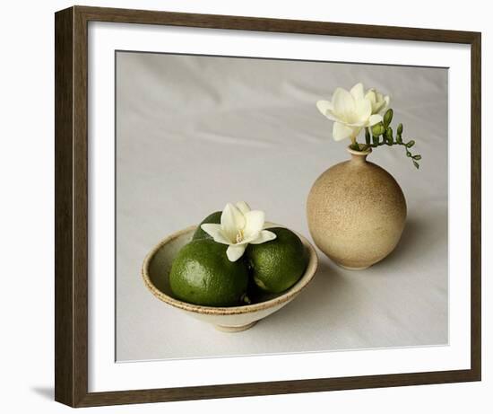 Freesia and Limes-Florence Rouquette-Framed Art Print