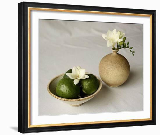 Freesia and Limes-Florence Rouquette-Framed Art Print