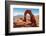 Freestanding Natural Arch Located in Arches National Park.-lucky-photographer-Framed Photographic Print