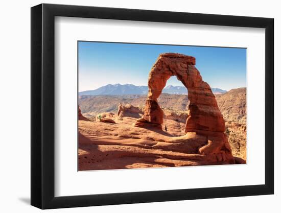 Freestanding Natural Arch Located in Arches National Park.-lucky-photographer-Framed Photographic Print