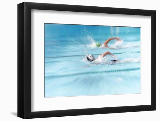 Freestyle Race (Motion and Lens Blur)-soupstock-Framed Photographic Print