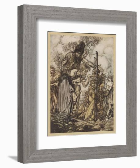 Freia Is Ransomed-Arthur Rackham-Framed Art Print