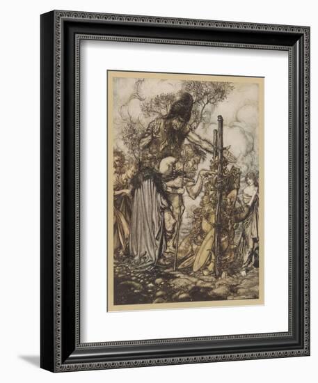 Freia Is Ransomed-Arthur Rackham-Framed Art Print