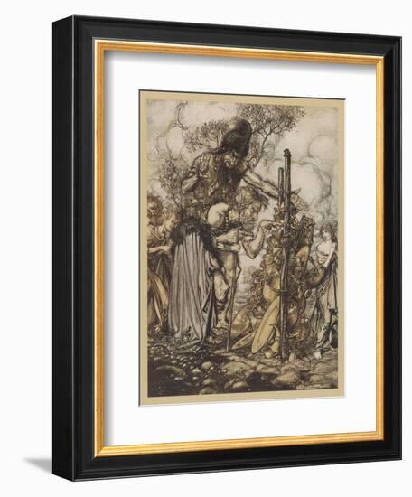 Freia Is Ransomed-Arthur Rackham-Framed Art Print